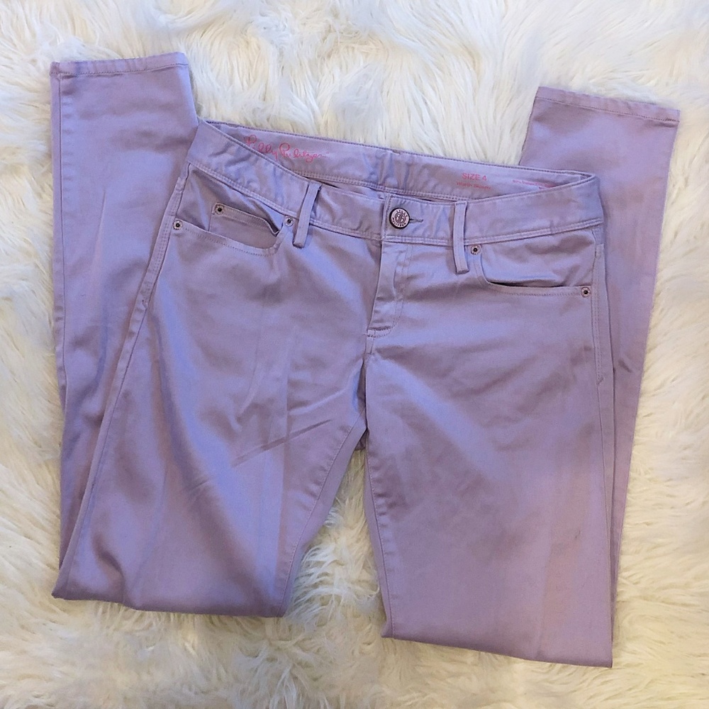 🚫SOLD🚫Lilly Pulitzer Lilac Sateen Worth Skinny - Picture 5 of 8